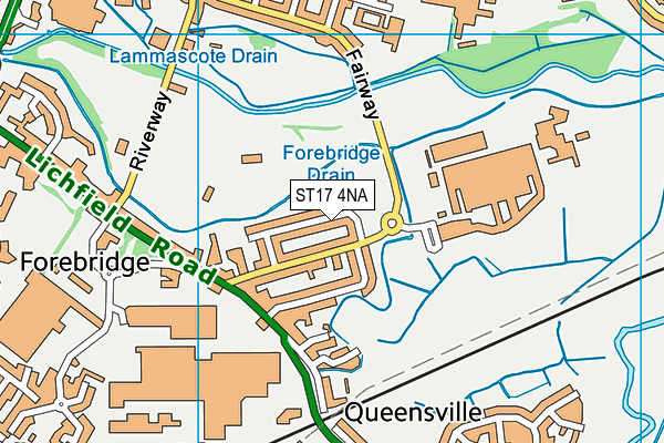 ST17 4NA map - OS VectorMap District (Ordnance Survey) ST17 4NA map - OS VectorMap District (Ordnance Survey)