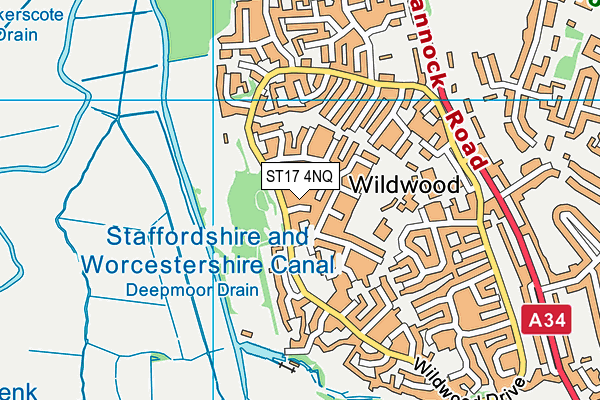 ST17 4NQ map - OS VectorMap District (Ordnance Survey) ST17 4NQ map - OS VectorMap District (Ordnance Survey)