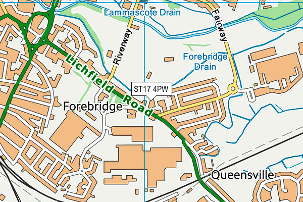 ST17 4PW map - OS VectorMap District (Ordnance Survey) ST17 4PW map - OS VectorMap District (Ordnance Survey)