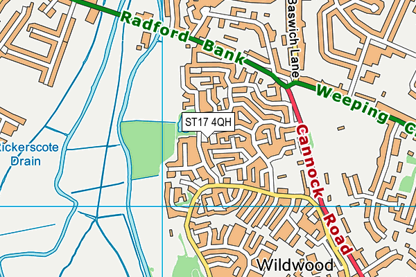 ST17 4QH map - OS VectorMap District (Ordnance Survey) ST17 4QH map - OS VectorMap District (Ordnance Survey)