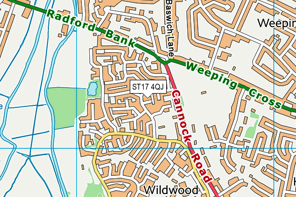 ST17 4QJ map - OS VectorMap District (Ordnance Survey) ST17 4QJ map - OS VectorMap District (Ordnance Survey)