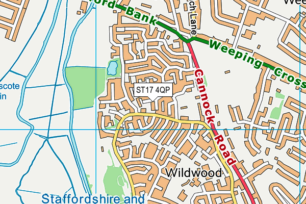 ST17 4QP map - OS VectorMap District (Ordnance Survey) ST17 4QP map - OS VectorMap District (Ordnance Survey)