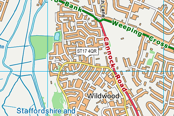 ST17 4QR map - OS VectorMap District (Ordnance Survey) ST17 4QR map - OS VectorMap District (Ordnance Survey)