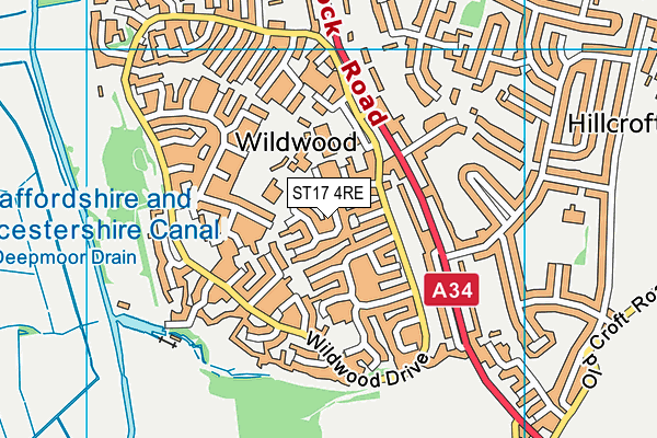 ST17 4RE map - OS VectorMap District (Ordnance Survey) ST17 4RE map - OS VectorMap District (Ordnance Survey)