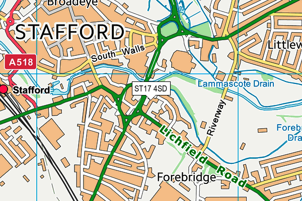 ST17 4SD map - OS VectorMap District (Ordnance Survey) ST17 4SD map - OS VectorMap District (Ordnance Survey)