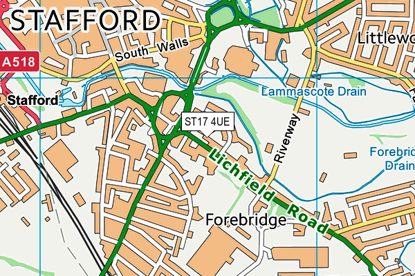 ST17 4UE map - OS VectorMap District (Ordnance Survey) ST17 4UE map - OS VectorMap District (Ordnance Survey)