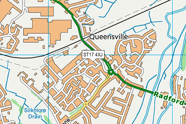 ST17 4XJ map - OS VectorMap District (Ordnance Survey) ST17 4XJ map - OS VectorMap District (Ordnance Survey)