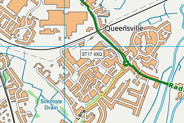 ST17 4XQ map - OS VectorMap District (Ordnance Survey) ST17 4XQ map - OS VectorMap District (Ordnance Survey)