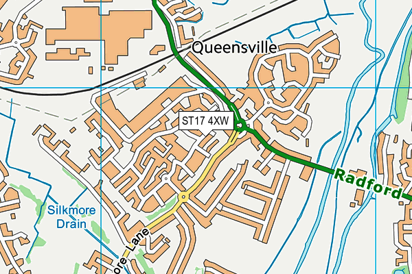 ST17 4XW map - OS VectorMap District (Ordnance Survey) ST17 4XW map - OS VectorMap District (Ordnance Survey)