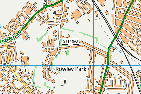 ST17 9AJ map - OS VectorMap District (Ordnance Survey) ST17 9AJ map - OS VectorMap District (Ordnance Survey)