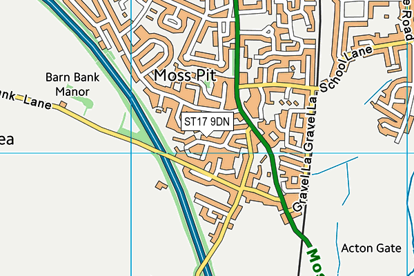 ST17 9DN map - OS VectorMap District (Ordnance Survey) ST17 9DN map - OS VectorMap District (Ordnance Survey)