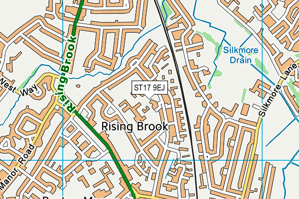 ST17 9EJ map - OS VectorMap District (Ordnance Survey) ST17 9EJ map - OS VectorMap District (Ordnance Survey)