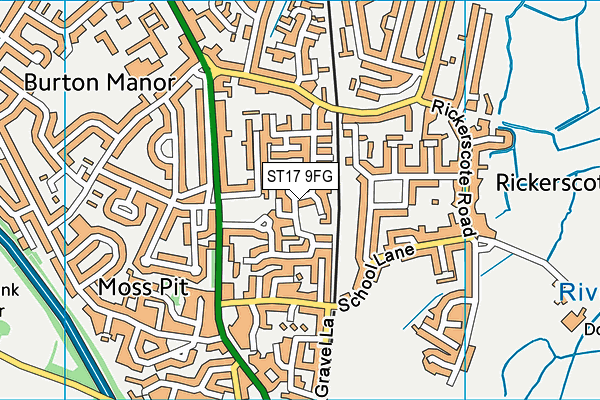 ST17 9FG map - OS VectorMap District (Ordnance Survey) ST17 9FG map - OS VectorMap District (Ordnance Survey)