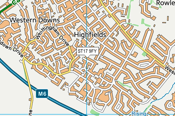 ST17 9FY map - OS VectorMap District (Ordnance Survey) ST17 9FY map - OS VectorMap District (Ordnance Survey)