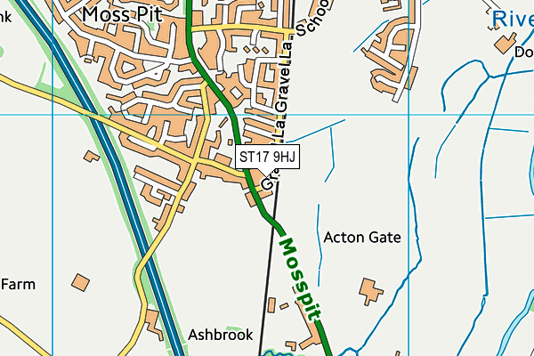 ST17 9HJ map - OS VectorMap District (Ordnance Survey) ST17 9HJ map - OS VectorMap District (Ordnance Survey)