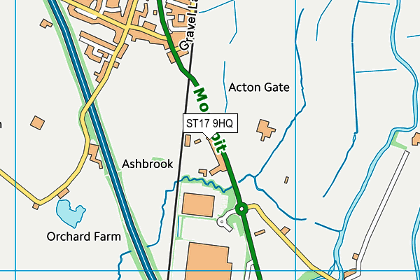 ST17 9HQ map - OS VectorMap District (Ordnance Survey) ST17 9HQ map - OS VectorMap District (Ordnance Survey)