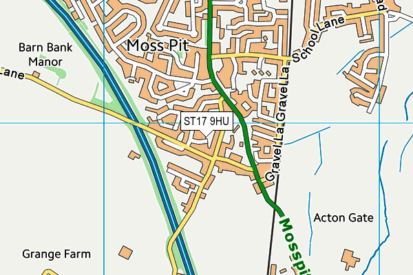ST17 9HU map - OS VectorMap District (Ordnance Survey) ST17 9HU map - OS VectorMap District (Ordnance Survey)
