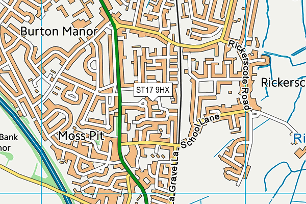 ST17 9HX map - OS VectorMap District (Ordnance Survey) ST17 9HX map - OS VectorMap District (Ordnance Survey)