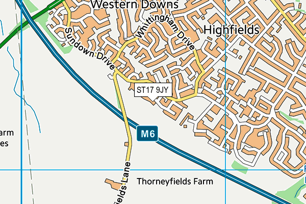 ST17 9JY map - OS VectorMap District (Ordnance Survey)