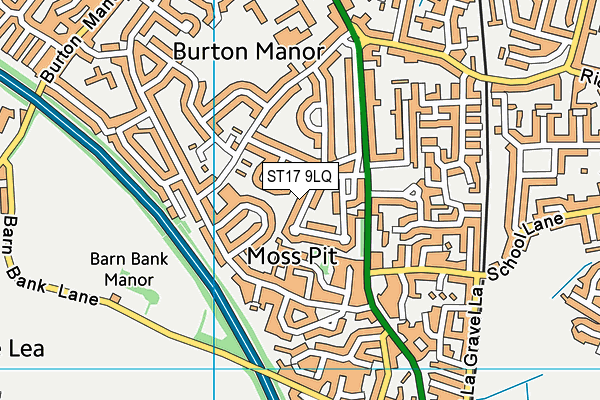 ST17 9LQ map - OS VectorMap District (Ordnance Survey) ST17 9LQ map - OS VectorMap District (Ordnance Survey)