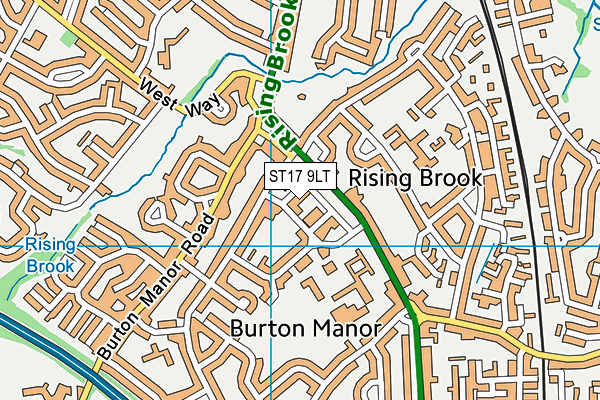 ST17 9LT map - OS VectorMap District (Ordnance Survey) ST17 9LT map - OS VectorMap District (Ordnance Survey)