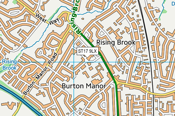 ST17 9LX map - OS VectorMap District (Ordnance Survey) ST17 9LX map - OS VectorMap District (Ordnance Survey)