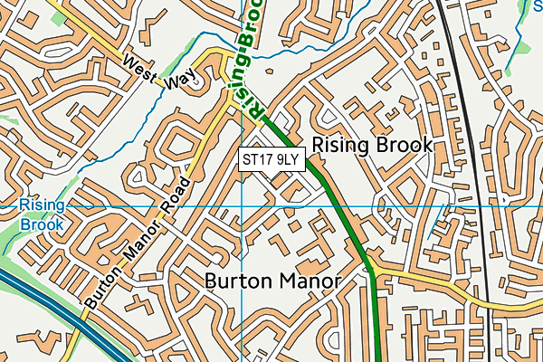 ST17 9LY map - OS VectorMap District (Ordnance Survey) ST17 9LY map - OS VectorMap District (Ordnance Survey)