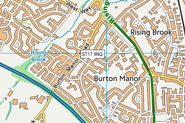 ST17 9NQ map - OS VectorMap District (Ordnance Survey) ST17 9NQ map - OS VectorMap District (Ordnance Survey)