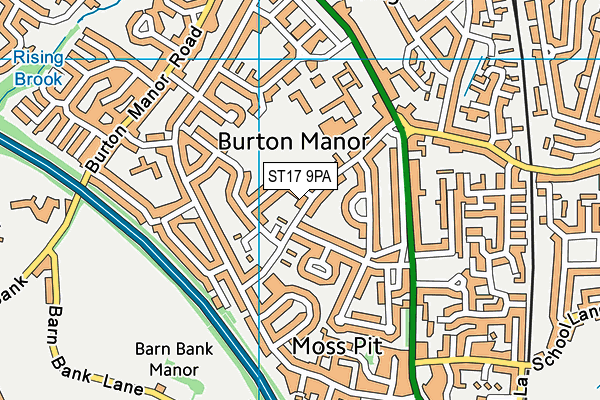 ST17 9PA map - OS VectorMap District (Ordnance Survey) ST17 9PA map - OS VectorMap District (Ordnance Survey)