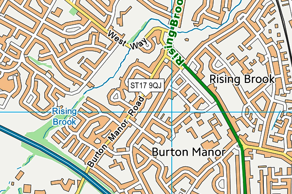 ST17 9QJ map - OS VectorMap District (Ordnance Survey)