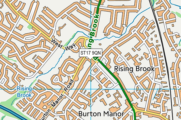 ST17 9QN map - OS VectorMap District (Ordnance Survey) ST17 9QN map - OS VectorMap District (Ordnance Survey)