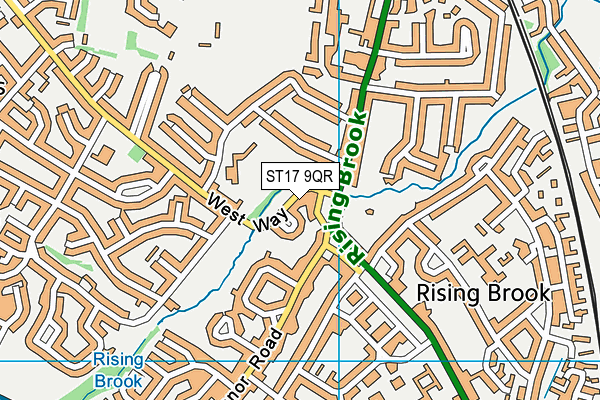 ST17 9QR map - OS VectorMap District (Ordnance Survey)