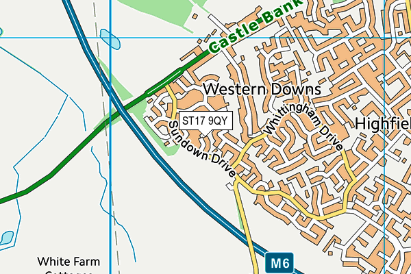 ST17 9QY map - OS VectorMap District (Ordnance Survey) ST17 9QY map - OS VectorMap District (Ordnance Survey)