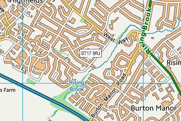 ST17 9RJ map - OS VectorMap District (Ordnance Survey) ST17 9RJ map - OS VectorMap District (Ordnance Survey)
