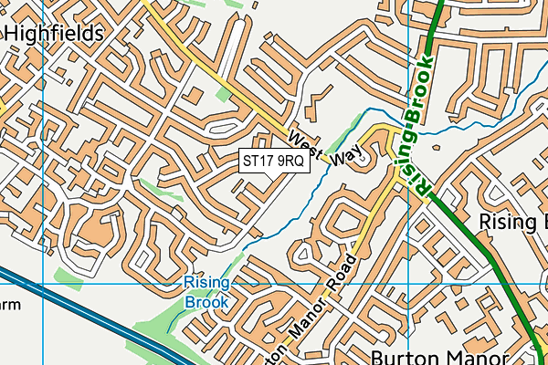 ST17 9RQ map - OS VectorMap District (Ordnance Survey) ST17 9RQ map - OS VectorMap District (Ordnance Survey)