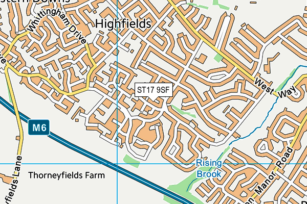 ST17 9SF map - OS VectorMap District (Ordnance Survey) ST17 9SF map - OS VectorMap District (Ordnance Survey)