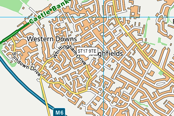 ST17 9TE map - OS VectorMap District (Ordnance Survey) ST17 9TE map - OS VectorMap District (Ordnance Survey)