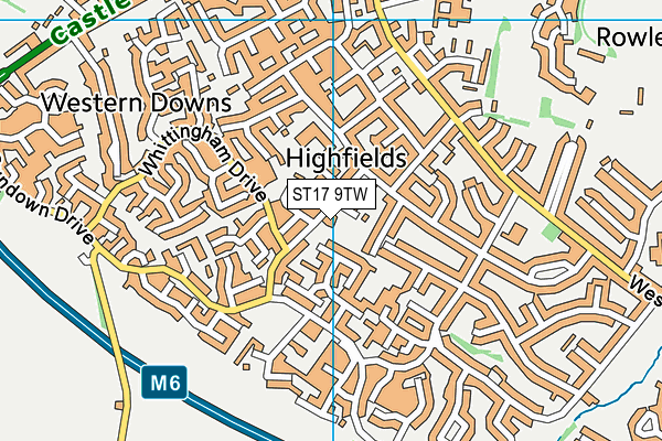 ST17 9TW map - OS VectorMap District (Ordnance Survey) ST17 9TW map - OS VectorMap District (Ordnance Survey)