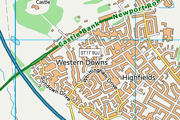ST17 9UJ map - OS VectorMap District (Ordnance Survey) ST17 9UJ map - OS VectorMap District (Ordnance Survey)