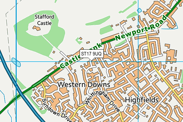 ST17 9UQ map - OS VectorMap District (Ordnance Survey) ST17 9UQ map - OS VectorMap District (Ordnance Survey)