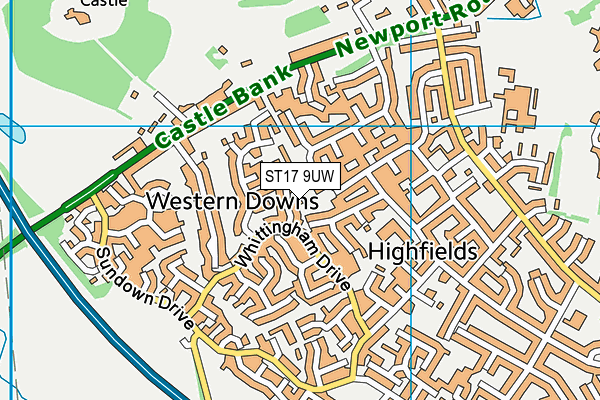 ST17 9UW map - OS VectorMap District (Ordnance Survey) ST17 9UW map - OS VectorMap District (Ordnance Survey)