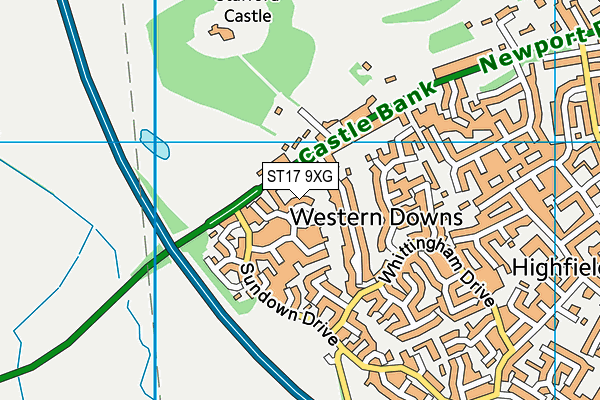 ST17 9XG map - OS VectorMap District (Ordnance Survey) ST17 9XG map - OS VectorMap District (Ordnance Survey)