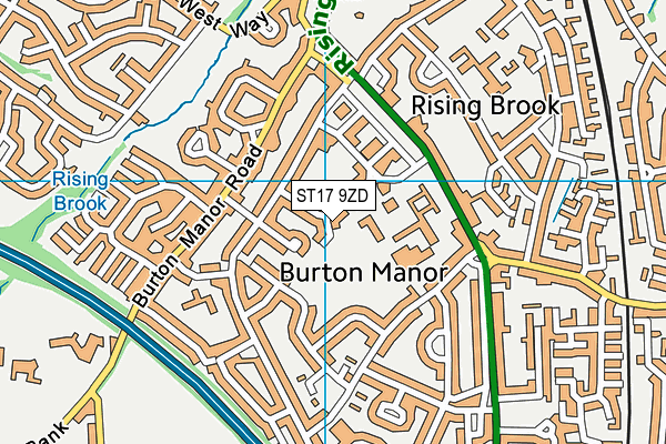 ST17 9ZD map - OS VectorMap District (Ordnance Survey) ST17 9ZD map - OS VectorMap District (Ordnance Survey)