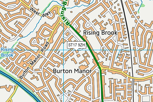 ST17 9ZH map - OS VectorMap District (Ordnance Survey) ST17 9ZH map - OS VectorMap District (Ordnance Survey)
