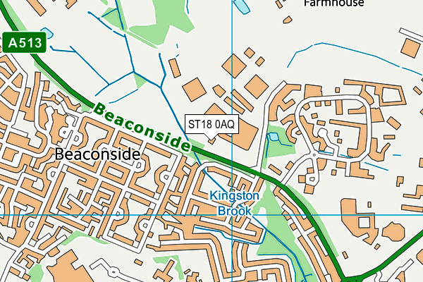 ST18 0AQ map - OS VectorMap District (Ordnance Survey) ST18 0AQ map - OS VectorMap District (Ordnance Survey)