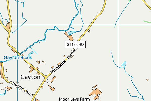 ST18 0HQ map - OS VectorMap District (Ordnance Survey)