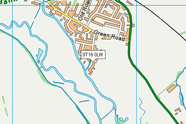 ST18 0LW map - OS VectorMap District (Ordnance Survey) ST18 0LW map - OS VectorMap District (Ordnance Survey)