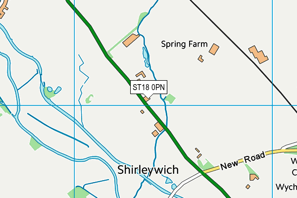 ST18 0PN map - OS VectorMap District (Ordnance Survey) ST18 0PN map - OS VectorMap District (Ordnance Survey)