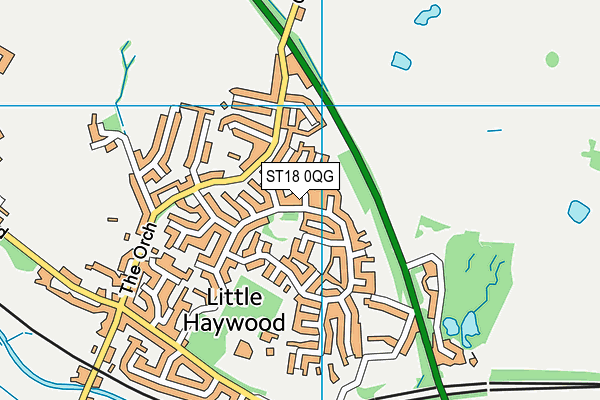 ST18 0QG map - OS VectorMap District (Ordnance Survey) ST18 0QG map - OS VectorMap District (Ordnance Survey)