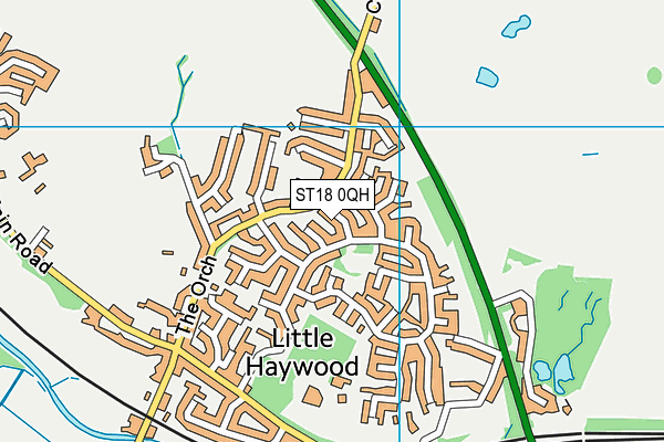 ST18 0QH map - OS VectorMap District (Ordnance Survey) ST18 0QH map - OS VectorMap District (Ordnance Survey)